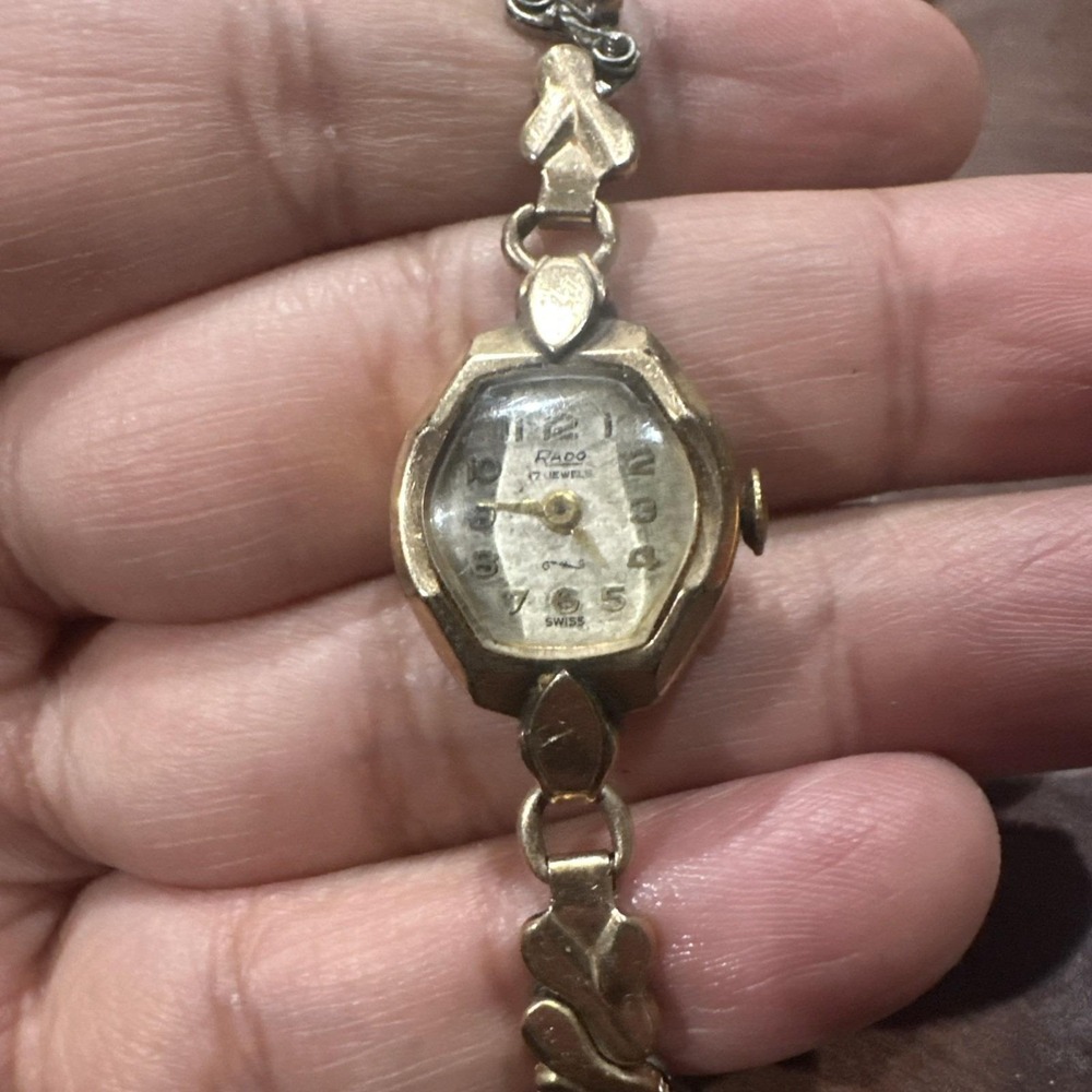 Vintage RADO 17 Jewels Manual Wind Ladies Watch New Band Included‎ - For Repair
